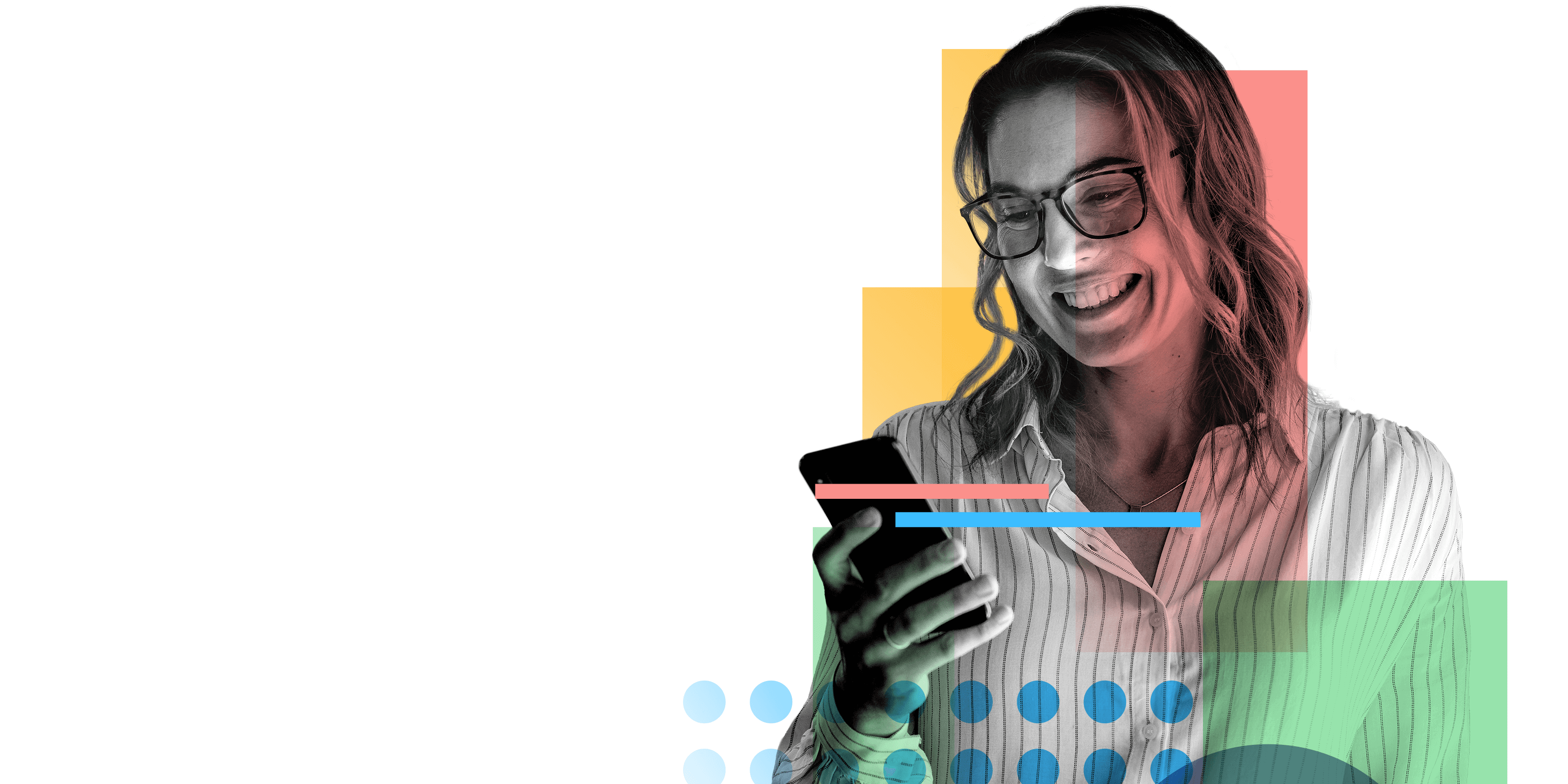 Woman using IdentityX on smartphone