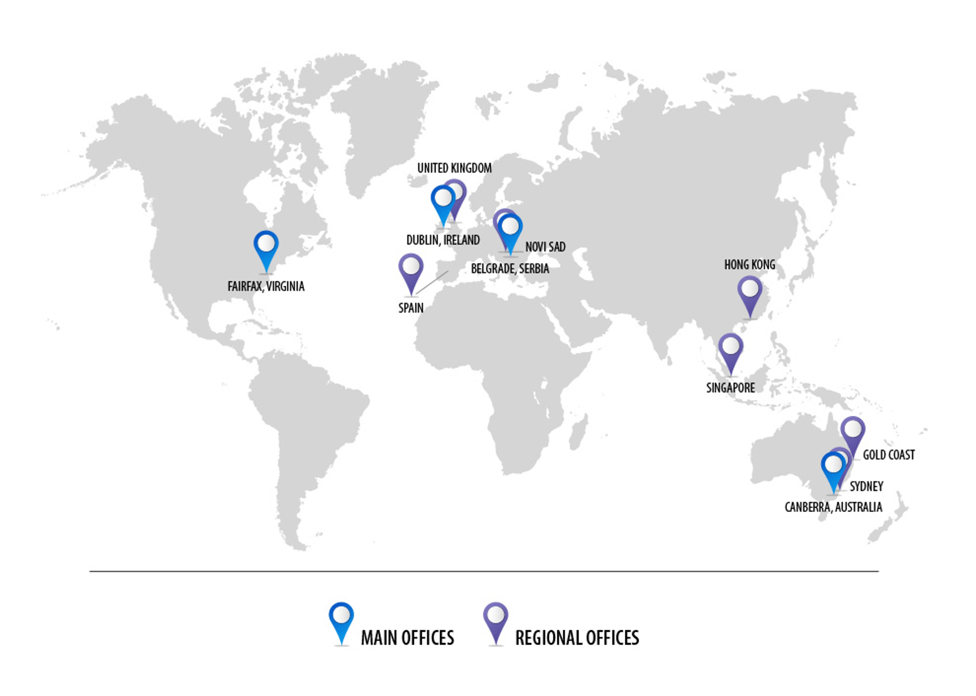Map of Daon office locations